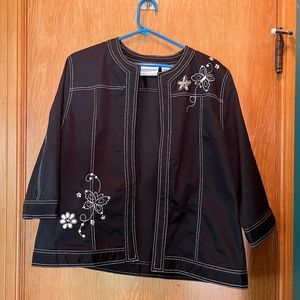 Alfred Dunner 3/4 Sleeve Jacket